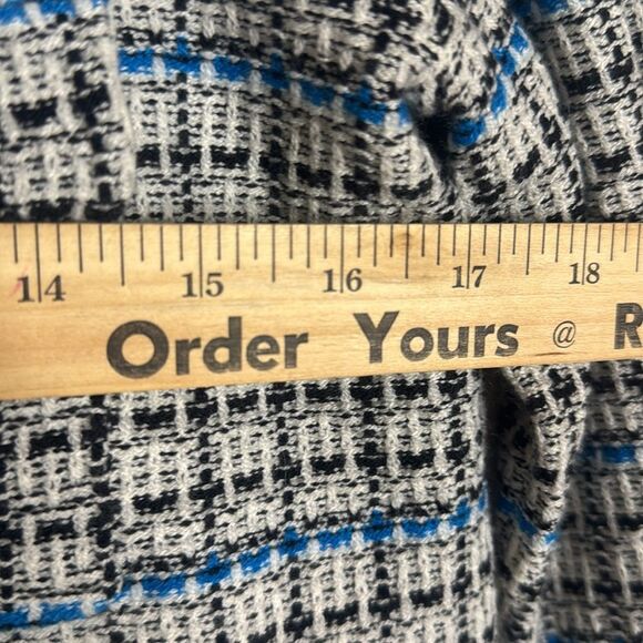 Talbots tweed Mademoiselle plaid coatigan Size XS pearl buttons old money - Picture 8 of 11